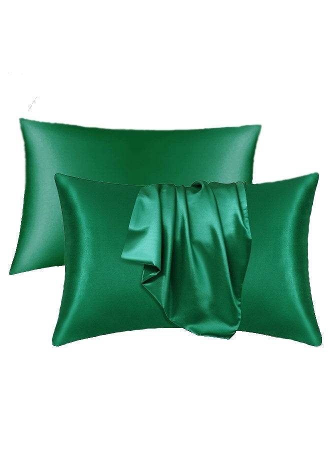 2PCS Satin Pillowcase for Hair and Skin-Soft  Silky Pillow Covers for Sleeping-Satin Pillow Covers with Envelope Closure - Image 1
