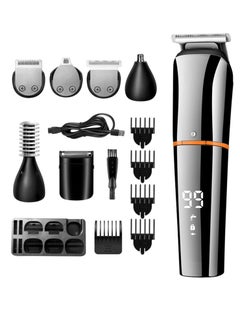 Arabest Beard Trimmer, Hair Clippers for Men, Body Mustache Nose Hair Groomer, Cordless Precision Hair Trimmer 6 in 1 Grooming Kit Waterproof USB Rechargeable and LED Display  - Image 1