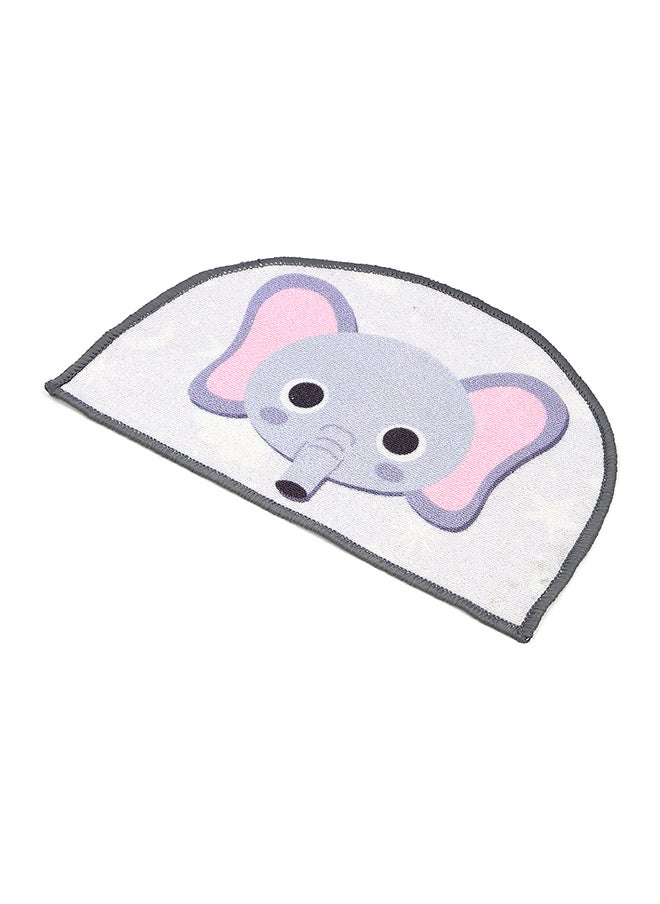 Status Contract Status Contract Semi Circle/D-Shape Elephant Entrance Floor Door Mats Home Decor Non-Slip Carpet for Bathroom, Bedroom, Balcony, Living Room Washable Dirt Trapper (38 x 58 Cms)  - Image 3