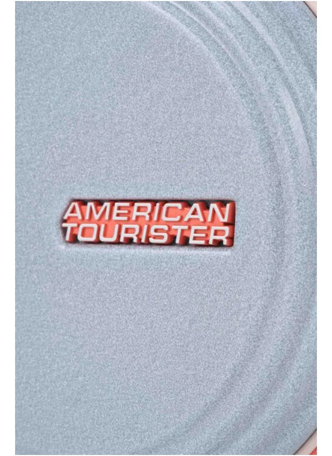 امريكان توريستر American Tourister Rollio U Mini Crossbody Bag - Silver/Glitter/Salmon - 3 Years Global Warranty