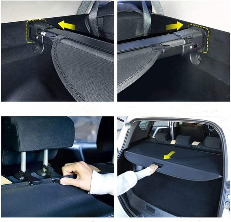 QASULER Car Rear Cargo Cover for Hyundai Models - Image 4