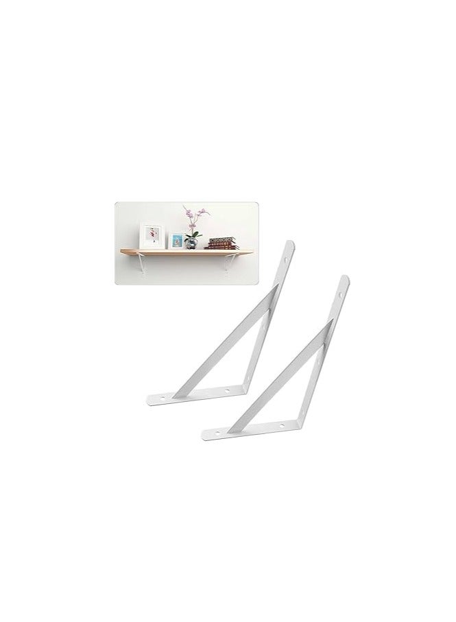 KNP KNP Shelf Bracket 9X12 Inches White designed for wall-mounted shelves in homes, offices, and commercial spaces.  - Image 1