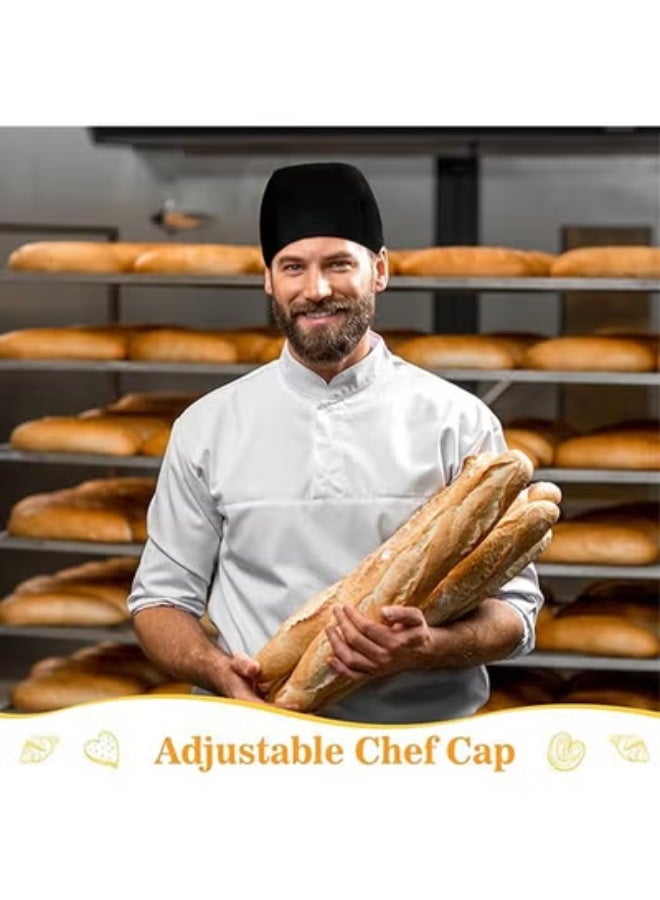 4 Pack Chefs Hat Adjustable Tie Chef Cap Breathable Cooking Kitchen Hat for Women Men - Image 4