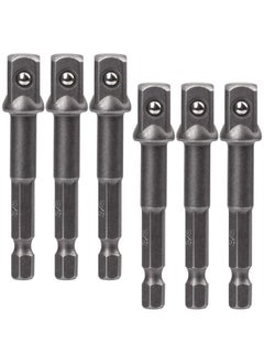 OIIKI OIIKI 6 Pack 3/8 inch(10mm) Square Socket Adapter Bit Set, Impact Driver Power Bits for Automotive DIY-1/4 Hex Shank  - Image 1