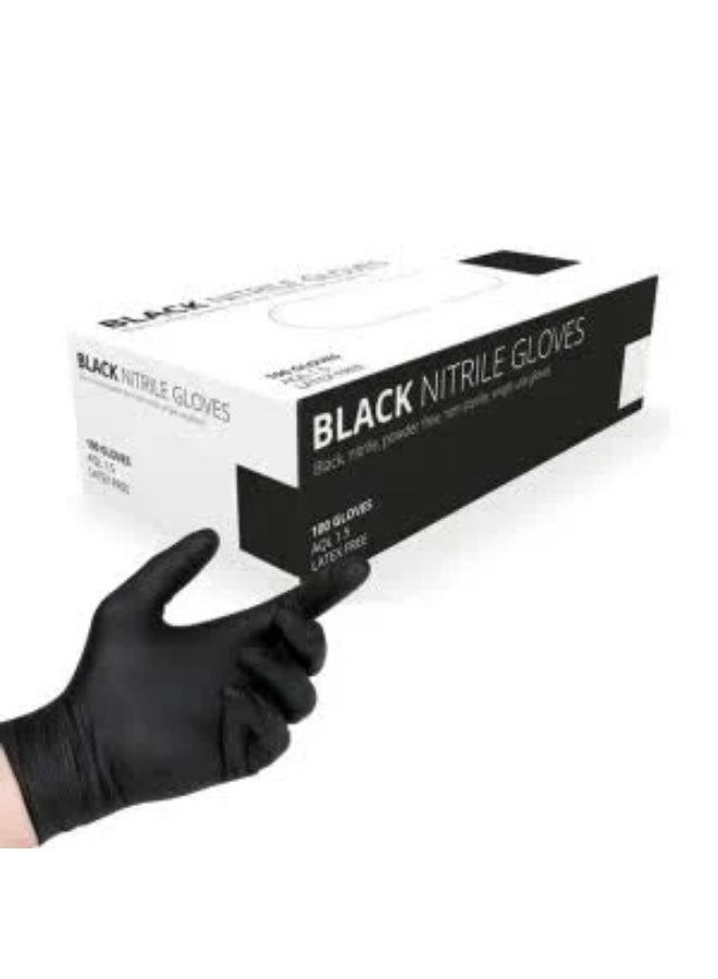 Disposable Black Nitrile Gloves – Powder-Free – 100 pcs – Medical, Cleaning, Industrial Use - Image 4