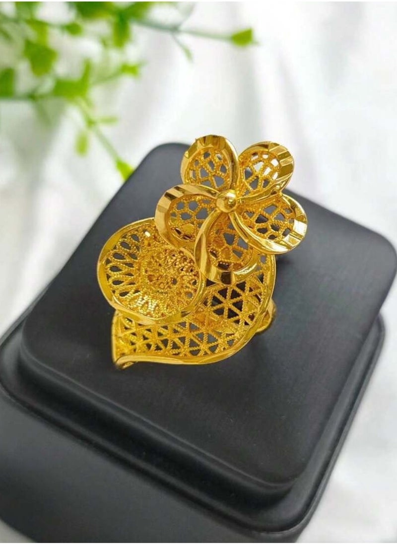 GOLDMAX 21k Gold Plated Ring For Women One Size  - Image 2