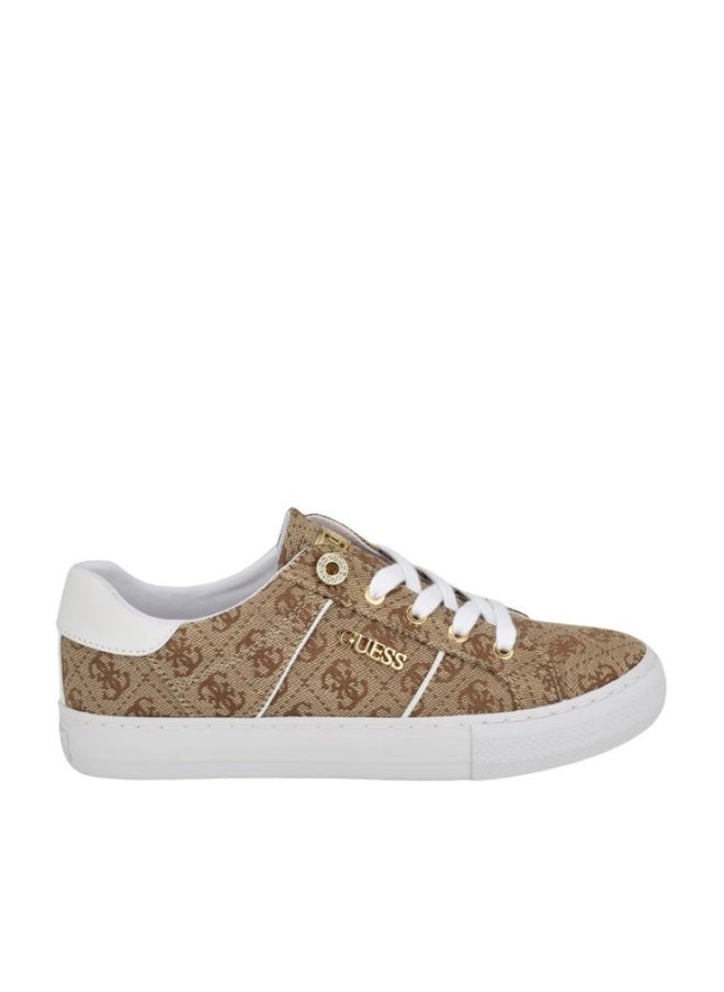 GUESS Women's LOVEN Sneaker, Medium Brown 219, size 7.5 - Image 1