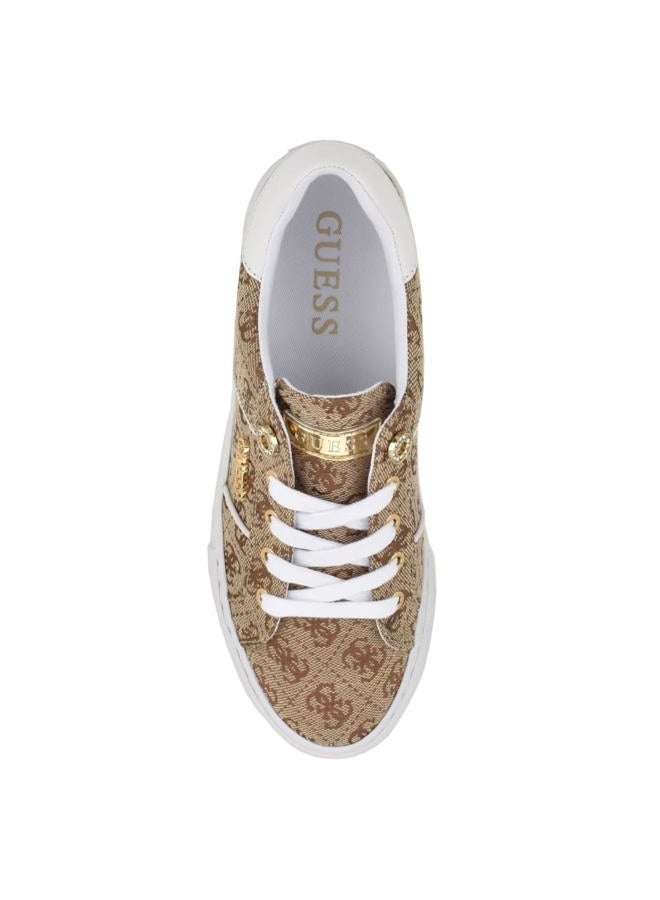 GUESS Women's LOVEN Sneaker, Medium Brown 219, size 7.5 - Image 4