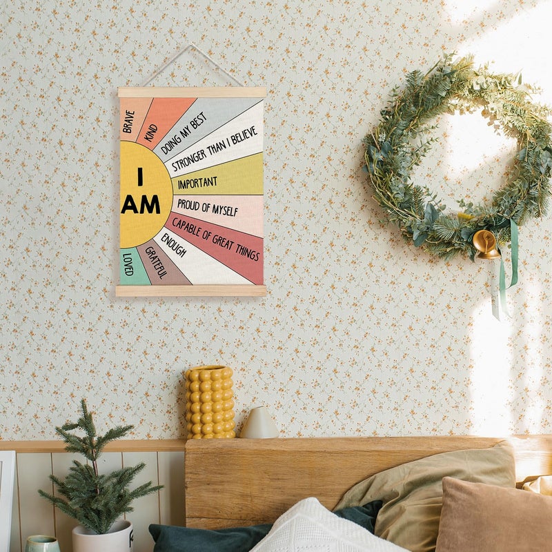 Supwhd Affirmation Wall Decor for Kids Boys Girls, I am Kind I am Brave Positive Affirmations Wall Decor, Affirmation Wall Art for Nursery Classroom Kids Bedroom 12x16 - Image 2