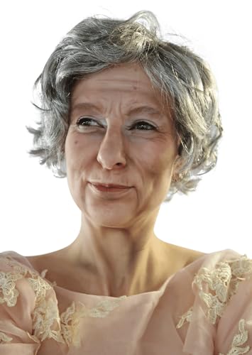 ALLAURA Old Lady Wig Grandma Wig Granny Costume Gray Wigs Queen Elizabeth Costume for Girls Fits All Adults Women GirlsWigs - GrannyWigs for Kids - Image 3