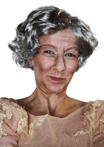 ALLAURA Old Lady Wig Grandma Wig Granny Costume Gray Wigs Queen Elizabeth Costume for Girls Fits All Adults Women GirlsWigs - GrannyWigs for Kids - Image 4