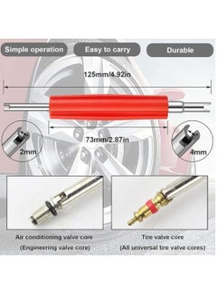 LIMOS Valve Core Remover With Lcd Digital Tire Air Pressure Gauge, 20Pcs Schrader Valve Cores Dual Single Head Valve Core Remover and Car Tire Valve Stem Caps - Tire Repair Tool Kit  - Image 5