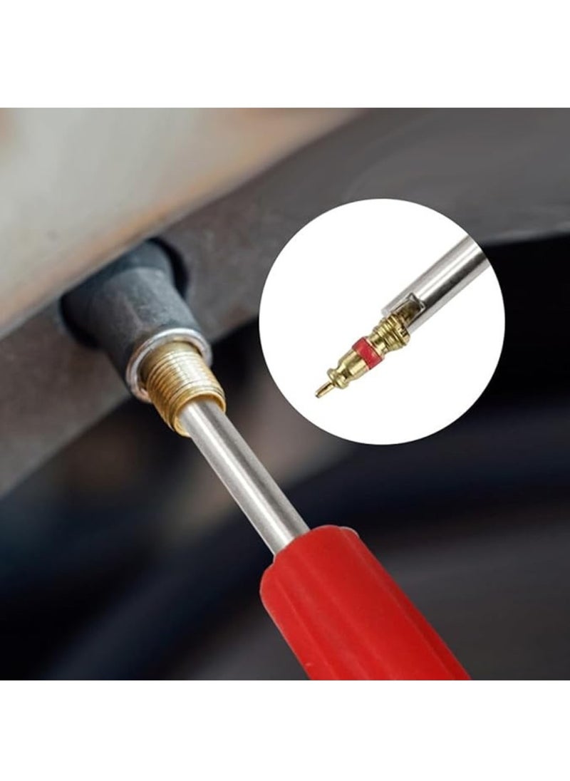 LIMOS - Valve Core Remover With Lcd Digital Tire Air Pressure Gauge, 20Pcs Schrader Valve Cores Dual Single Head Valve Core Remover and Car Tire Valve Stem Caps - Tire Repair Tool Kit - Image 1