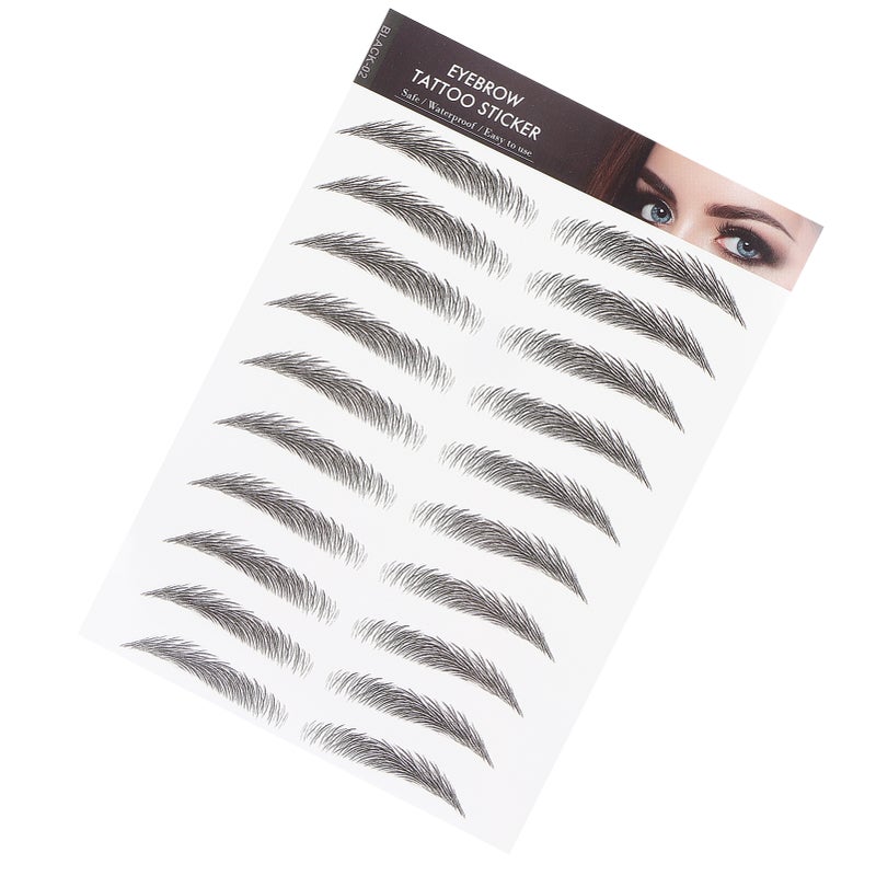 Long Lasting Eyebrow Transfers Sticker Household Portable Women Eyebrow Tattoo StickerBLACK-02 - Image 2