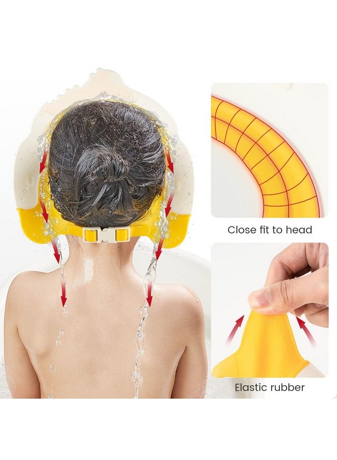 FUNUPUP FUNUPUP 2 Pack Adjustable Toddler Hair Washing Bathing Cap Shield Baby Shower Visor Shampoo Cap Protect Baby Eyes (Dinosaur) - Image 4