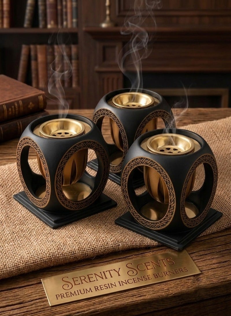 Unique Arabian Resin Incense Burner Bakhoor Oud Burner for Home, Office Decor and Gifting - Image 4
