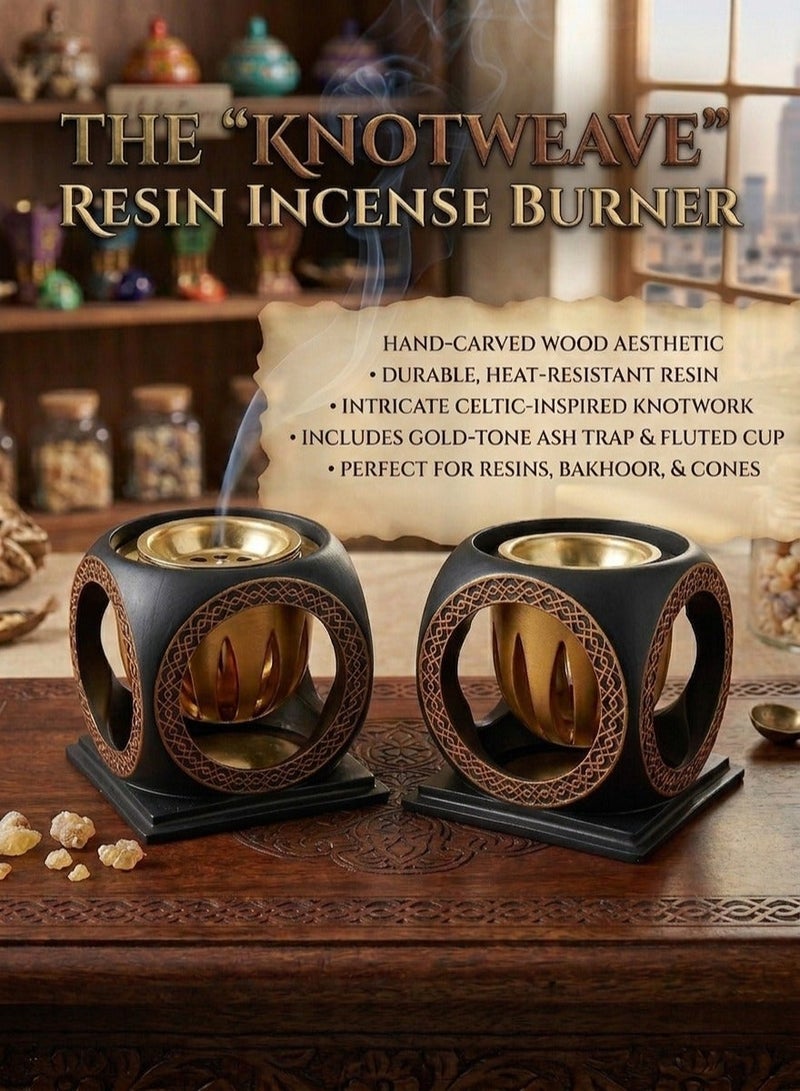 Unique Arabian Resin Incense Burner Bakhoor Oud Burner for Home, Office Decor and Gifting - Image 3
