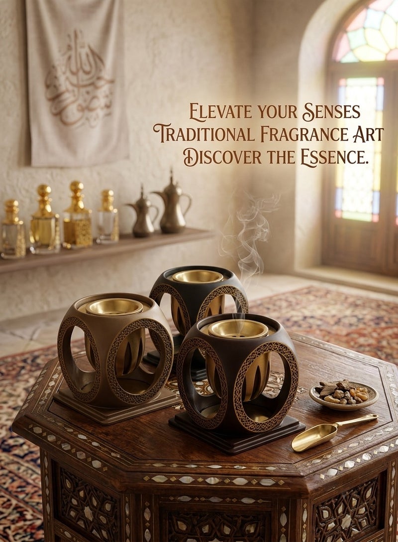 Unique Arabian Resin Incense Burner Bakhoor Oud Burner for Home, Office Decor and Gifting - Image 5