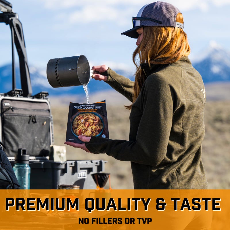 Peak Refuel Chicken Coconut Curry | Freeze Dried Backpacking and Camping Food | Amazing Taste & Quality | High Protein | Real Meat | Quick Prep (2 Serving Pouch) - Image 3