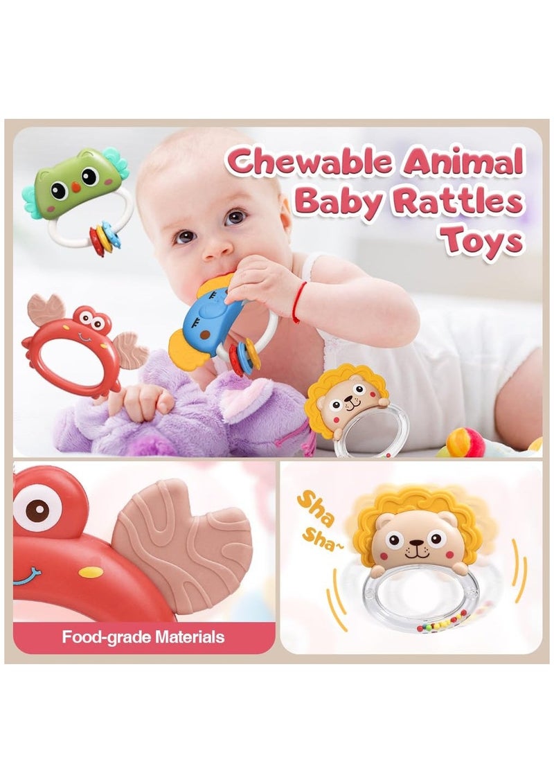 Generic - Baby Crib Mobile with Music and Lights,360°Rotation Remote Control Musical Mobile for Crib with 400 Lullabies,Projection Night Light and Chewable Rattle Toy - Image 1