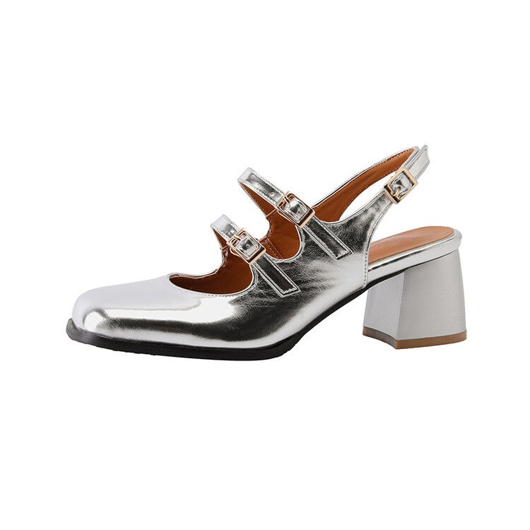Mary Jane Shoes Closed Toe Back Air Heel Sandals Size Women'S Shoes 32-46 - Image 5