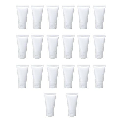 VASANA 20PCS 30ml1oz Empty Refill White Plastic Cosmetic Lotion Tubes Bottles Shampoo Facial Cleanser Makeup Sample Soft Container Tube Bottle Vial Jar Pot Case with Flip Cap - Image 2