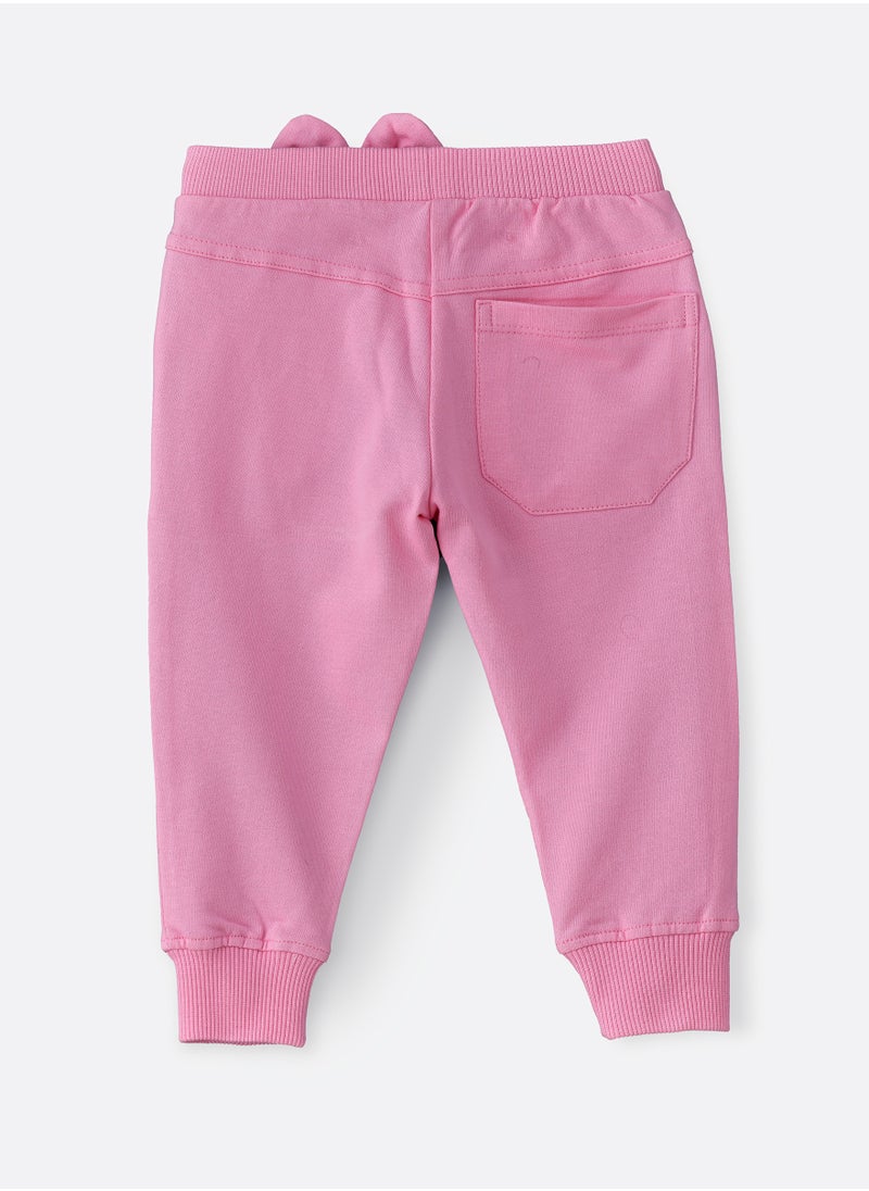 Jelliene Playful Comfort: Girls' Cotton Knitted Joggers  - Image 2