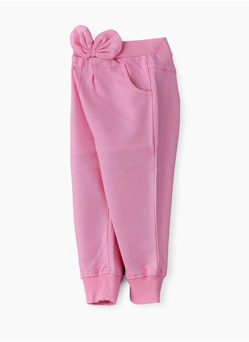 Jelliene Playful Comfort: Girls' Cotton Knitted Joggers  - Image 3