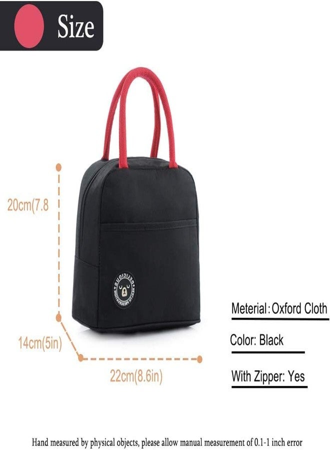 Flywind Lunch Bag Insulated Thermal Food Storage Bag Portable Travel Bag for Women, Man, Office, School, College, Beach, Picnic, Fishing, Hiking Travel, (Black) - Image 3