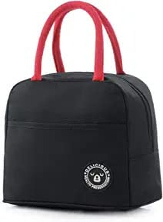 Flywind Lunch Bag Insulated Thermal Food Storage Bag Portable Travel Bag for Women, Man, Office, School, College, Beach, Picnic, Fishing, Hiking Travel, (Black) - Image 1