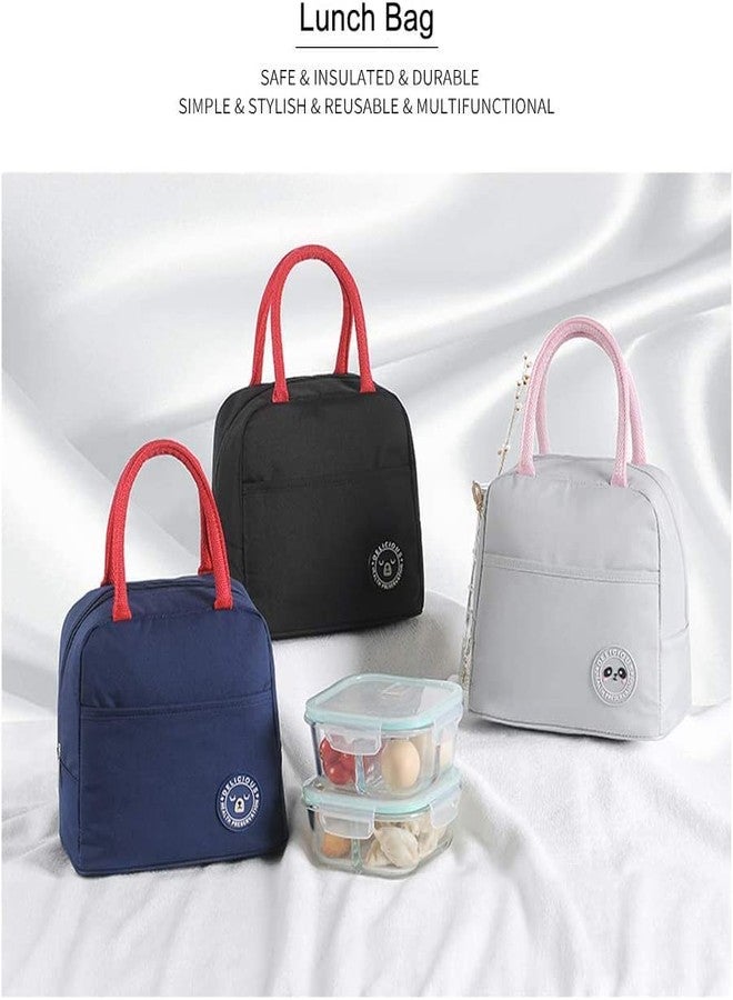 Flywind Lunch Bag Insulated Thermal Food Storage Bag Portable Travel Bag for Women, Man, Office, School, College, Beach, Picnic, Fishing, Hiking Travel, (Black) - Image 4