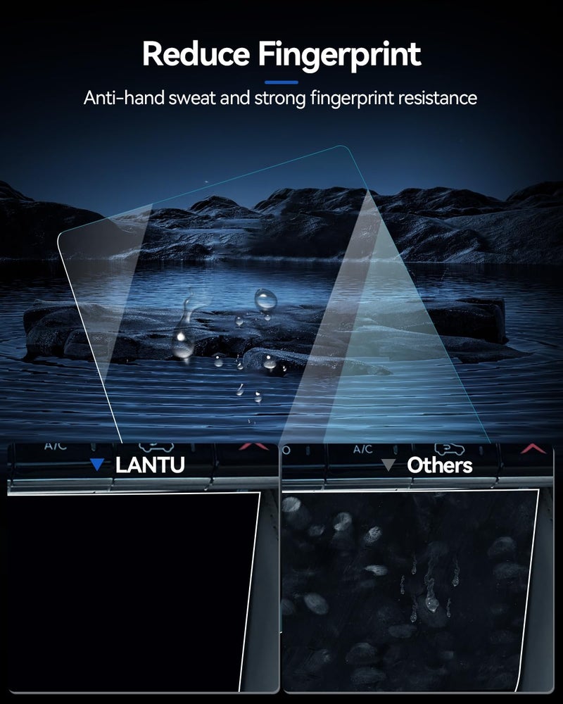 LANTU 4PCS Car Screen Protector for 2024 2025 Chevy Traverse RS/Z71/LT/LS & 2024 2025 Blazer EV Accessories 17.7In Navigation+11In Dashboard Nano Touchscreen Protector Film HD Clear Bubble Free - Image 4