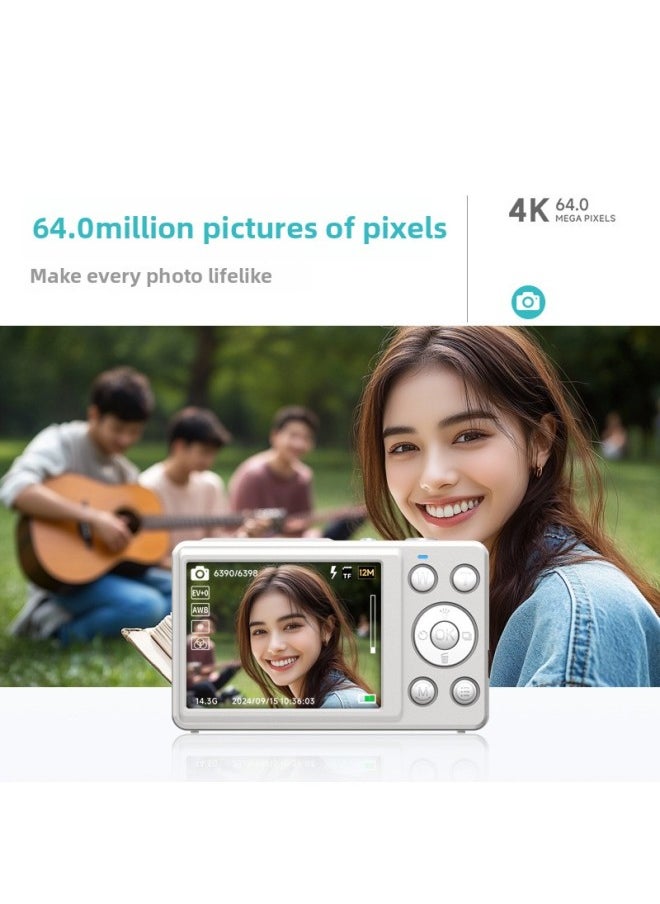 Generic High-definition Dual-camera Ccd Mini Digital Student Slr Camera Children's Multi-function Camera With Holder-Body Color:64g Separate Memory Card  - Image 5