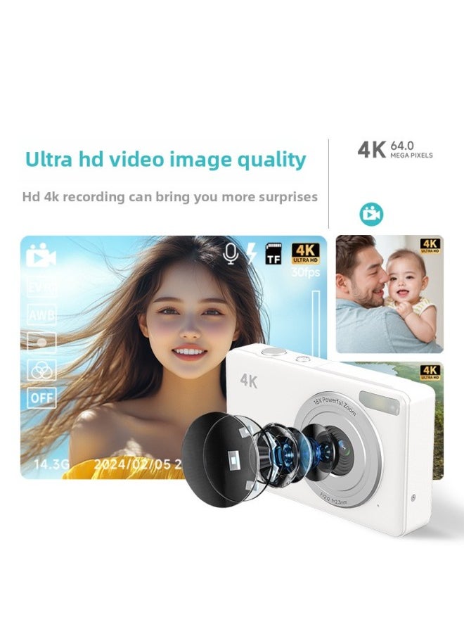 Generic High-definition Dual-camera Ccd Mini Digital Student Slr Camera Children's Multi-function Camera With Holder-Body Color:64g Separate Memory Card  - Image 3