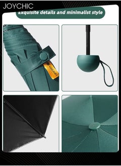 Joychic Women Small UV Protection Folding Capsule Umbrella Summer Sun-Proof Travel Pocket Umbrella Green  - Image 4