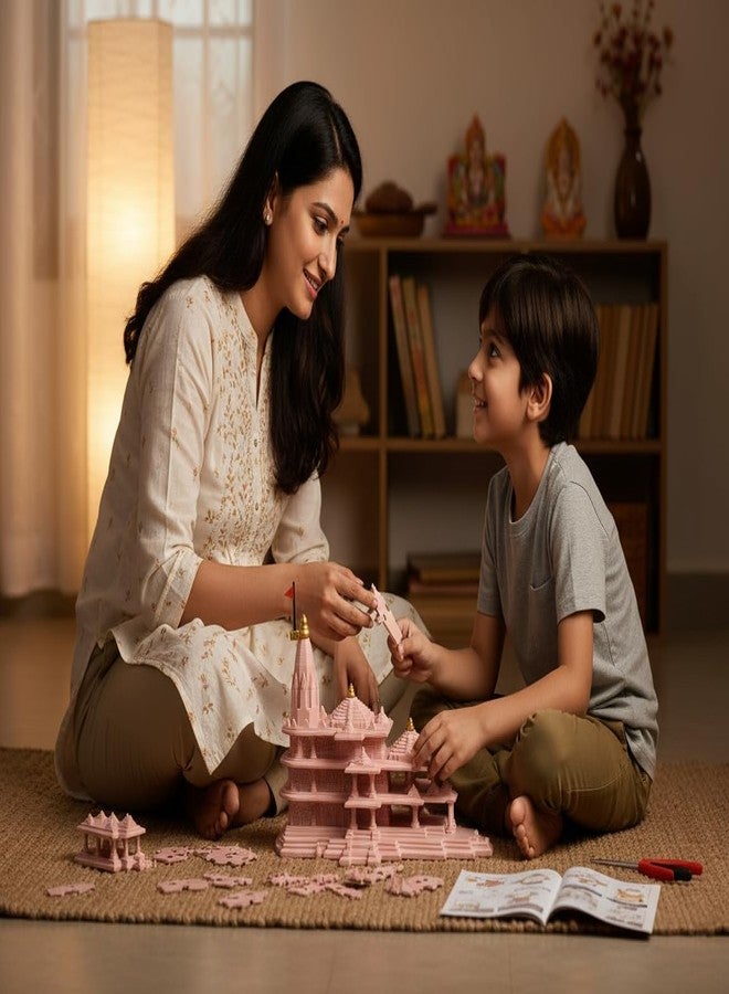 عمار شيترا كاثا مجموعة بناء معبد رام بنفسك - ابنِ وزيّن معبدك الخاص | مجموعة أنشطة وحرف يدوية مميزة للأطفال والعائلات | هدية تعليمية وروحانية واحتفالية | أمار شيترا كاثا - Image 4