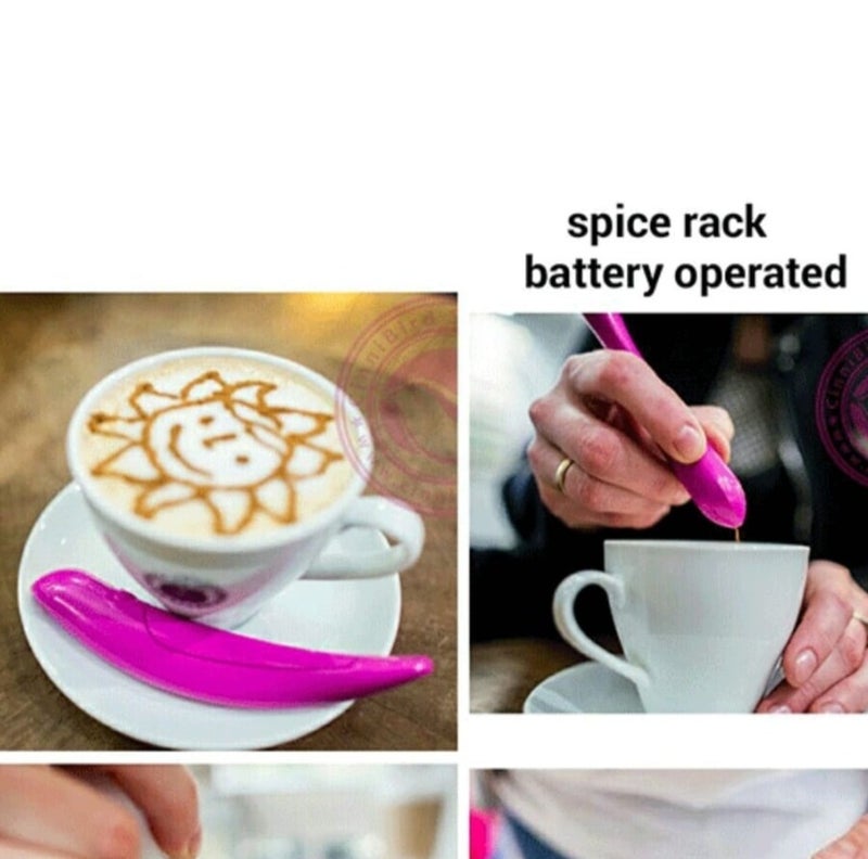 Unyks UNYK Electric Spice Pen for Latte Art & Food Decorating – Creative Coffee Pen for Cakes, Desserts & Lattes, Assorted Colors - Image 2