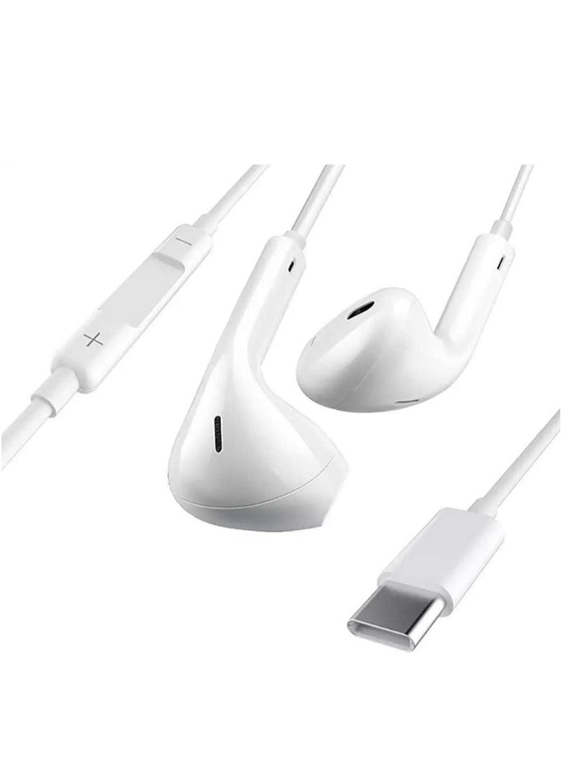 LEDIN USB C Type Wired Earphone Built in Microphone and Volume Control for Android Series Huawei Series - Image 1