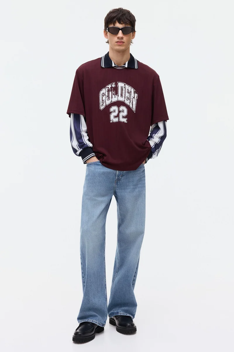 H&M  Loose Fit Printed T-shirt for Men | Best Price UAE