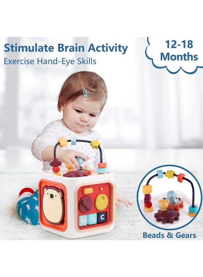 iLearn Baby Learning Activity Cube, Montessori Sensory Toys For Toddlers 1-3, Infant Educational Busy Center, Travel Carseat Toy, Birthday Gifts For 6 9 12 18 Month, 1 2 3 Year Old Boys Girls - Image 4