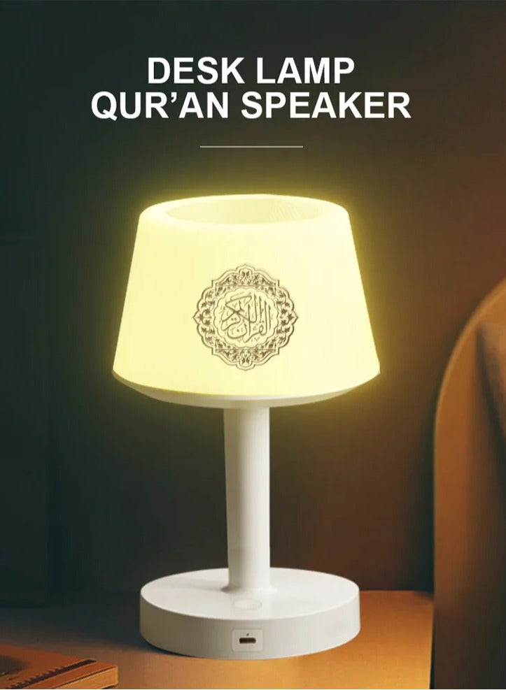 بيتشو مكبر صوت للقرآن بمصباح طاولة، تطبيق مصباح بلوتوث مسلم يعمل باللمس، بلوتوث وجهاز تحكم عن بعد مصباح مكتبي بإضاءة ليلية للأطفال، هدايا رمضان وديكور المنزل - Image 1