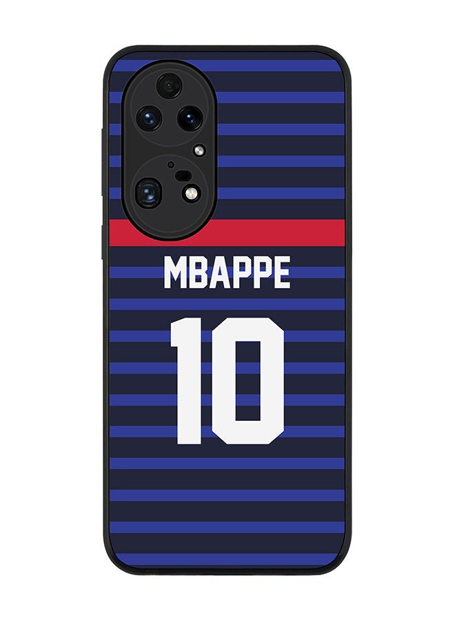 Stylizedd Rugged Black edge case for Huawei P50 Pro Slim fit Soft Case Flexible Rubber Edges Anti Drop TPU Gel Thin Cover - Football Team - France Player Name - Mbappe - Image 1