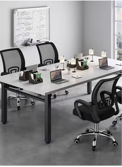 watheer Office Chair Computer Desk Chair Ergonomic Executive Mesh Office Chair Height-Adjustable Desk Chair Gaming Chair with Lumbar Support Backrest in Sleek Black  - Image 4
