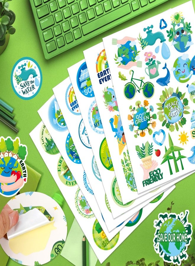 HOWAF 300+ Earth Day Stickers, Environmental Protection Vinyl Stickers Earth Day Label Stickers, Reuse Reduce Recycle Ideals Water Bottle Stickers, Earth Day Favors Decals, Earth Stickers Bulk - Image 5