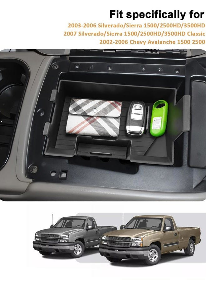 EcoZen Center Console Organizer For 1998-2007 Silverado/Sierra 1500/2500HD/3500HD & 2000-2006 Tahoe/Suburban/Yukon/Yukon XL 1500 2500 & 2002-2006 Avalanche Accessories - Full Console w/Bucket Seats Only - Image 3