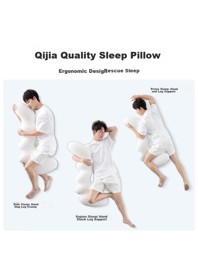 Checa Goods Sleeping Hug Pillow, Bed Sofa Cushion, Long Adult Pregnant Doll Hug Pillow, Side Sleeping Leg Pillow, Sleeping Aid - Image 3