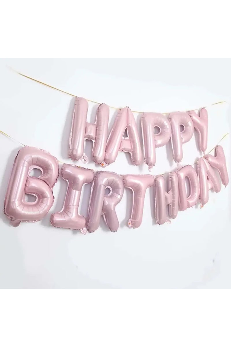 16INCH Pink 16 Inch Happy Birthday Balloons Pink Blue Aluminium Foil Balloon Birthday Party Decorati