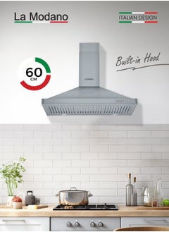La Modano 60cm Stainless Steel Built-in Pyramid Ventilation Hood With 3 Speeds LMCH60ST Silver  - Image 1