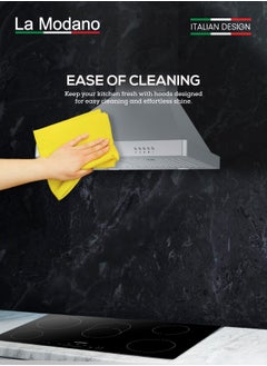 La Modano 60cm Stainless Steel Built-in Pyramid Ventilation Hood With 3 Speeds LMCH60ST Silver  - Image 4
