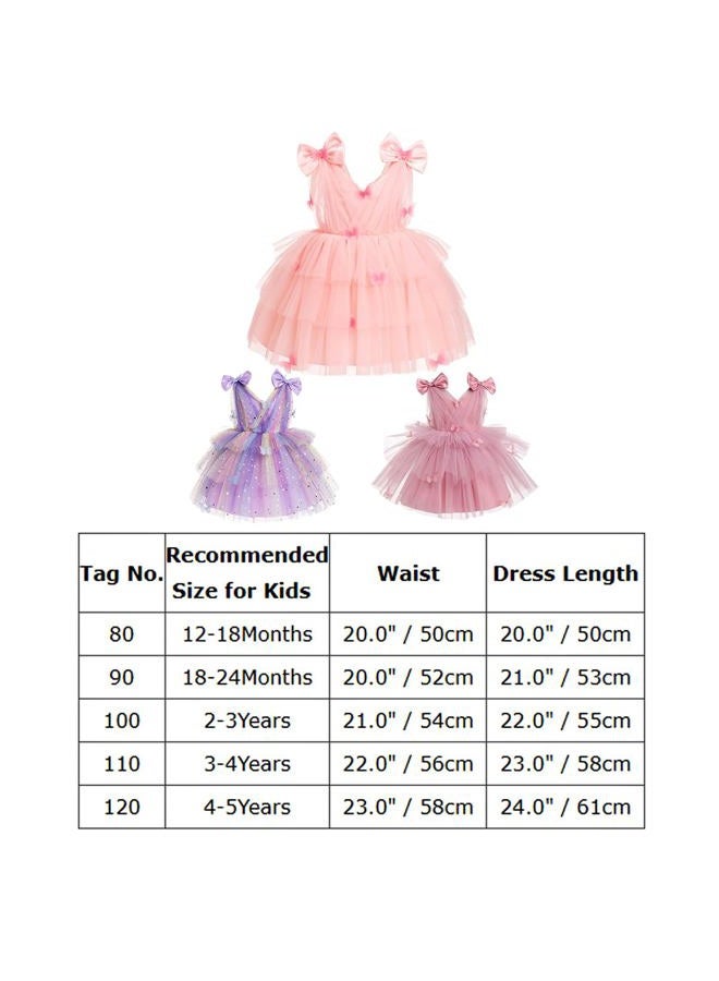 IMEKIS Toddler Girls Butterfly Birthday Dress Rainbow Tulle Formal Wedding Party Ruffle Tutu Dresses Photo Shoot, Sage Green Floral, 4-5 Years - Image 5